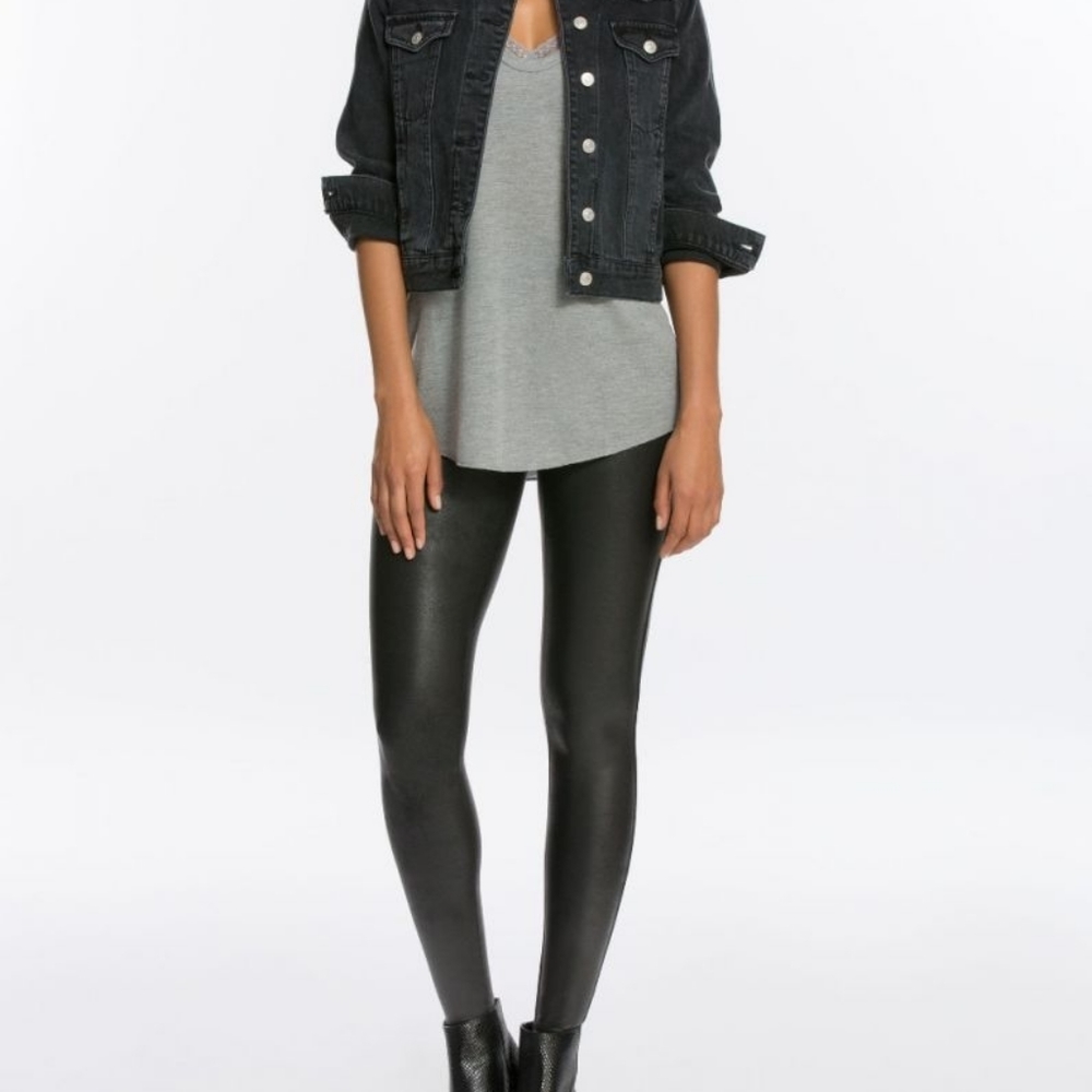 Spanx faux leather leggings size small
